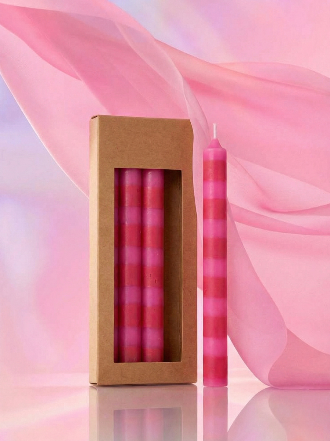 Verona Striped Candles Set