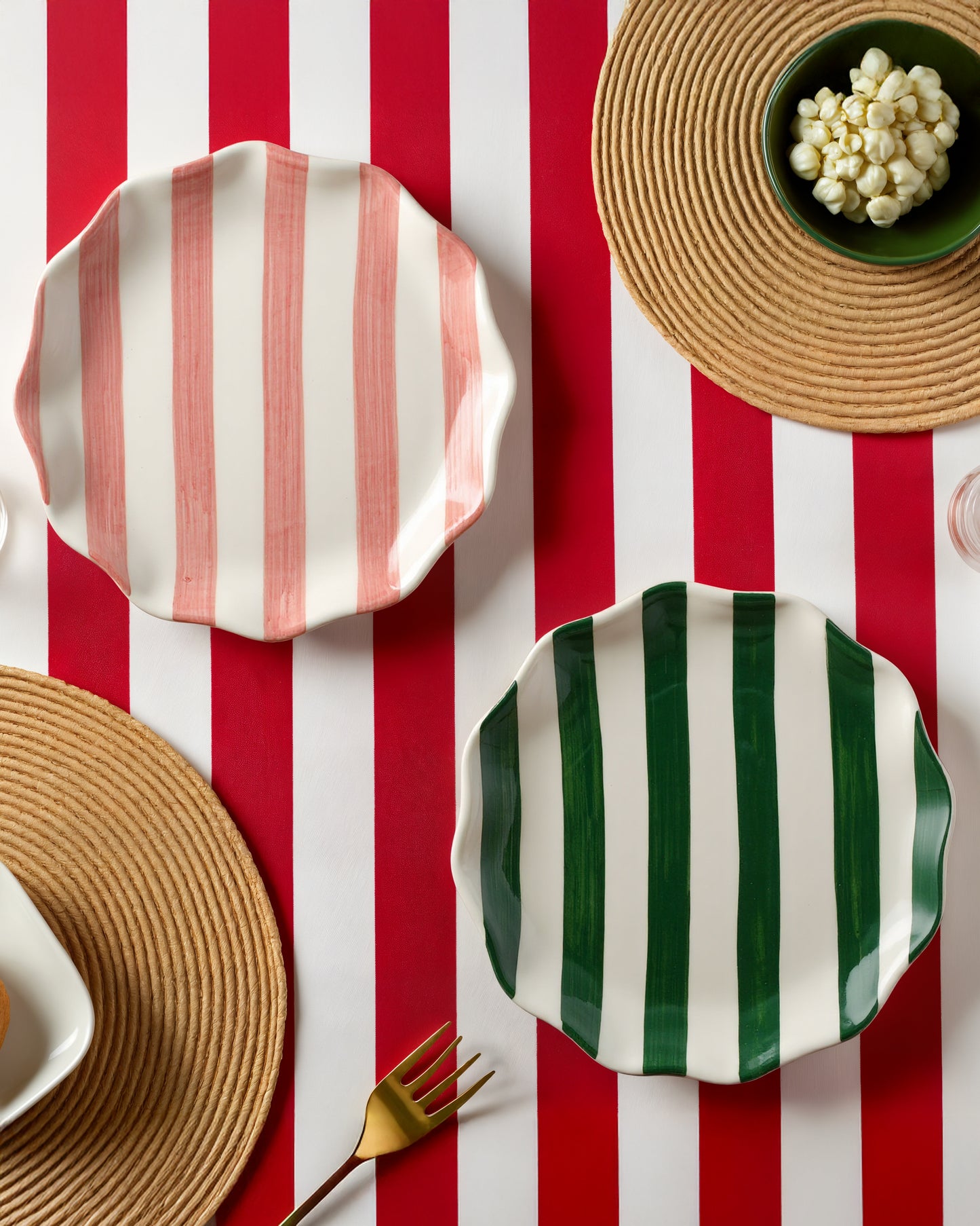Veneto Striped Breakfast Plates Set Of Two
