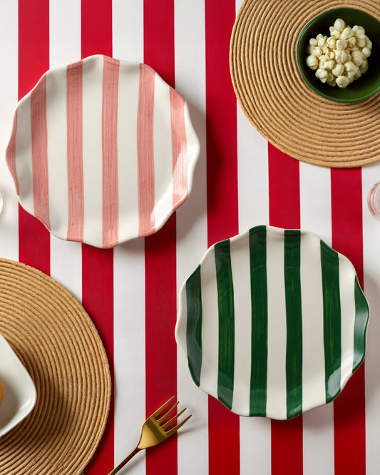 Veneto Striped Breakfast Plates Set Of Two