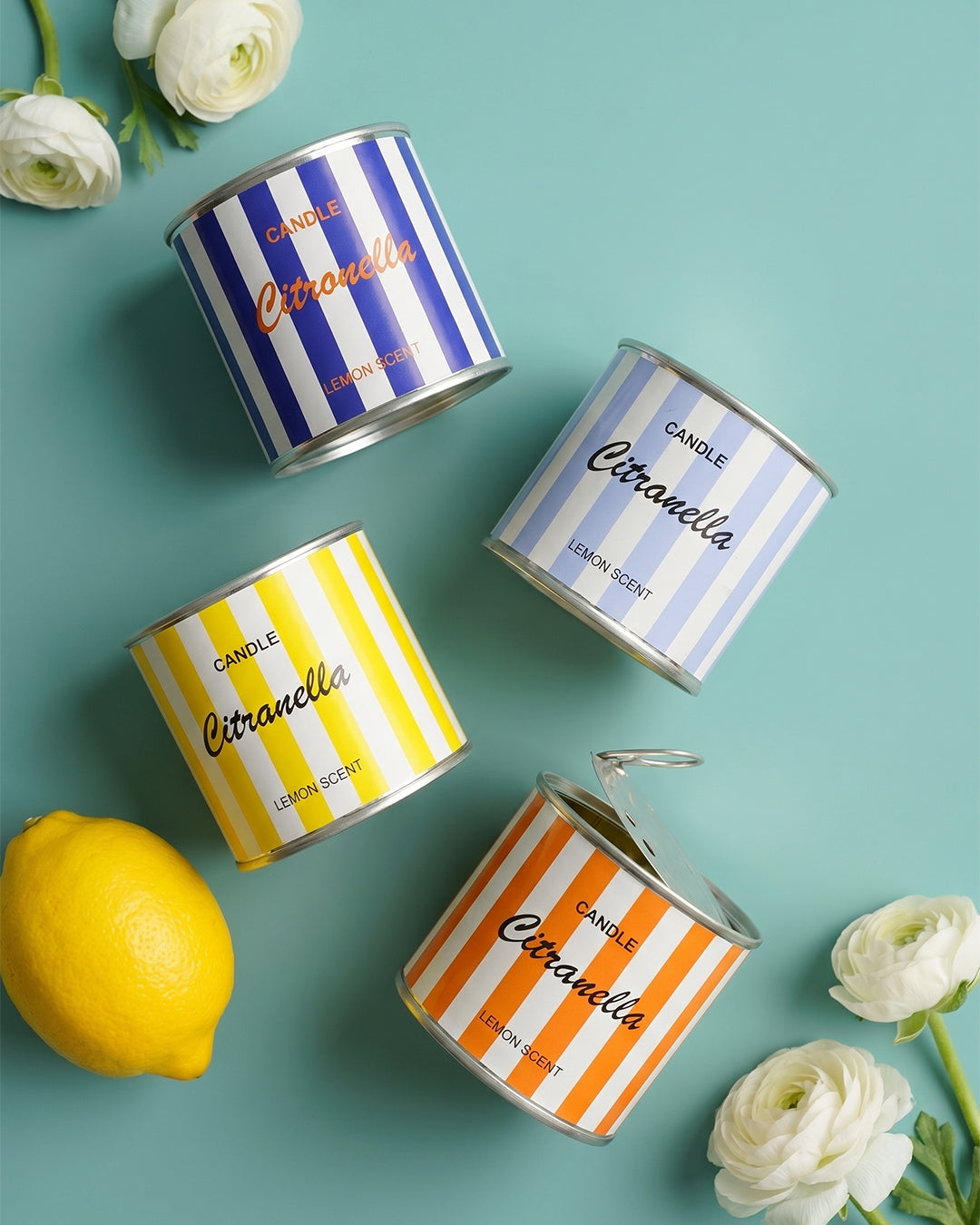 The Lemon Stripe Candles