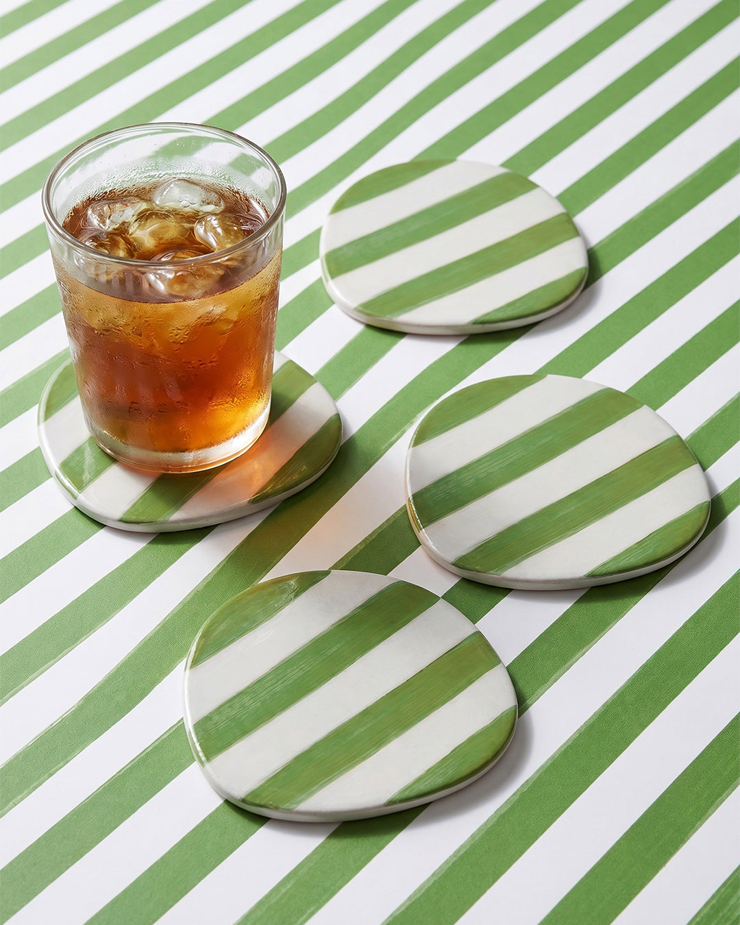 The Verde Stripe Coasters