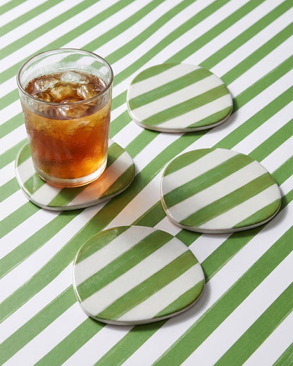The Verde Stripe Coasters
