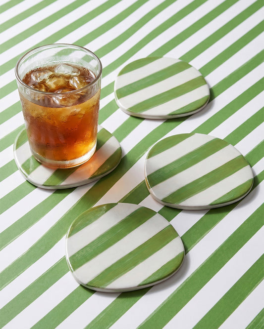 The Verde Stripe Coasters