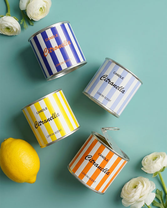 The Lemon Stripe Candles
