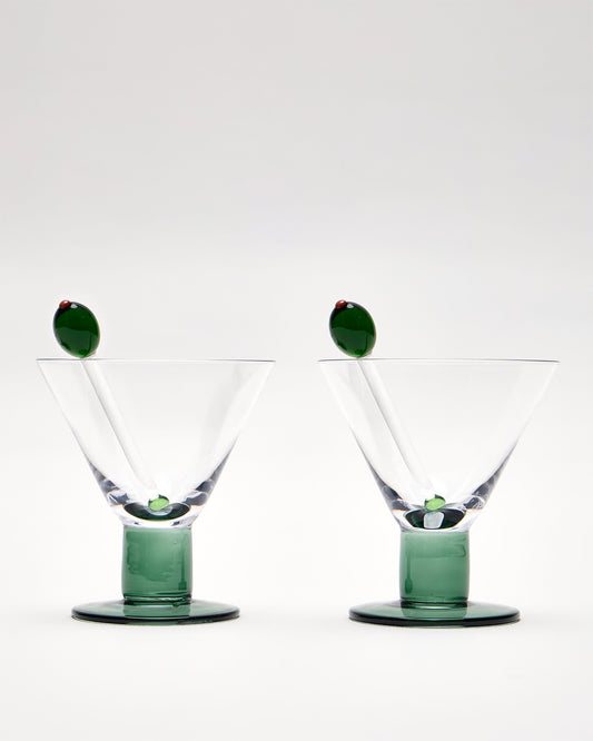 The Olive Martini Glasses