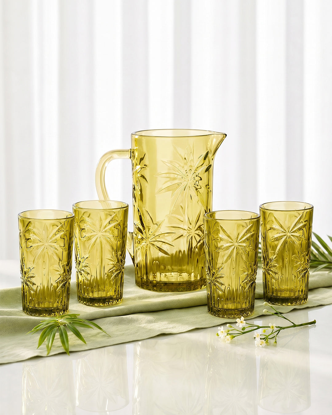 The Palm Pitcher Set — Citron